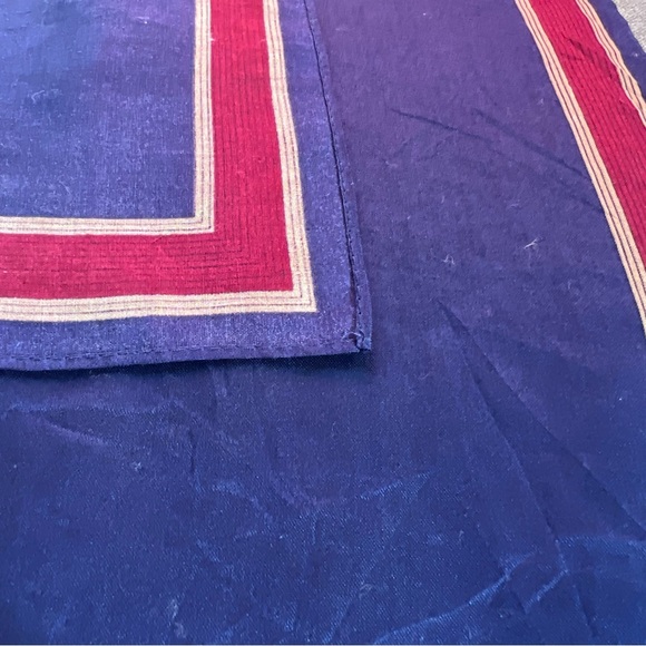 Vintage Arnold Palmer Blue Red Handkerchief Bandana Pocket Square - 16.5”x16.5” - Picture 4 of 6